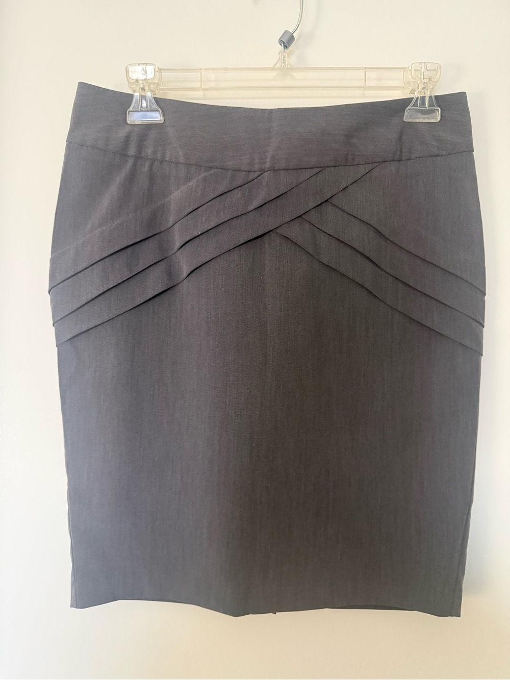 Pauln KC Gray Pencil Skirt Size Medium Career Office Stretch Mini Skirt